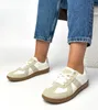 Biało-beżowe sneakersy na platformie Valentine